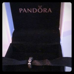 Silver swirl spacer charm